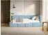 Selsey Cloudy Jugendbett 90x200cm, Samt, hellblau