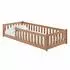 Kids Collective Kinderbodenbett 90x200cm mit Rausfallschutz, Matratze & Lattenrost, Zimt