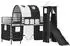 vidaXL Kinderhochbett 100x200cm Metall, schwarz (42020876)