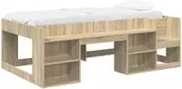 vidaXL Kinderbettgestell mit Stauraum Sonoma-Eiche 90 x 200 cm