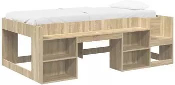 vidaXL Kinderbettgestell mit Stauraum, Sonoma-Eiche, 90x200cm (3422605)
