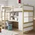 Stilvora Hochbett 90x200cm mit Schreibtisch, Kleiderschrank und Schubladen, natur (QTEQ3DDGBQR)