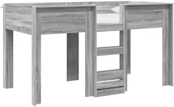 vidaXL Etagenbett Kinder Sonoma grau 100x200cm Holzwerkstoff (3410504)