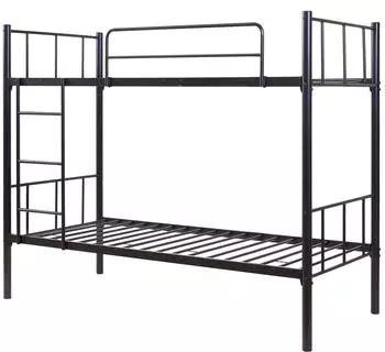 en.casa Berimma Etagenbett 90x200cm, Metall, schwarz (800001671481)