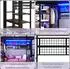 Stilvora Hochbett 90x200 Metall schwarz mit LED-Lichtleiste und Ablagefach