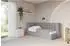 ALTDECOR HUGY Jugendbett mit Bettkasten und Matratze, 80x200cm, grau (800001859367)
