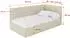 ALTDECOR Livy Polsterbett mit Bettkasten 90x200cm, beige (800001699462)