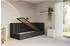 ALTDECOR HUGY Jugendbett mit Bettkasten und Matratze, 90x200, schwarz