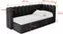 ALTDECOR HUGY Jugendbett mit Bettkasten und Matratze, 90x200, schwarz