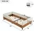 MODFU Polsterbett Einzelbett 90x200cm mit 2 Stautaschen, Antikollisions-Schwammkante