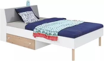 Beautysofa FIGO Jugendbett 90x200cm mit Schublade, Holzwerkstoff