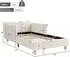 Stilvora Kinderbett 90x200 gepolstert, Samt, beige, Rausfallschutz