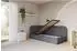 ALTDECOR JOVY Jugendbett mit Bettkasten und Matratze, 80x200, dunkelgrau (Casablanca 2315)