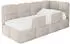 ALTDECOR KIVY Jugendbett mit Bettkasten und Lattenrost, Polster, beige, 80x200cm