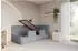ALTDECOR NORY Jugendbett mit Bettkasten, 90x200cm, grau (800001941805)