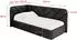 ALTDECOR FIKY Jugendbett mit Bettkasten und Lattenrost, 80x200, schwarz (Casablanca 2316)