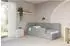 ALTDECOR KIVY Jugendbett mit Bettkasten und Lattenrost, 90x200cm, grau (800001932046)