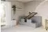 ALTDECOR KIVY Jugendbett mit Bettkasten und Lattenrost, 90x200cm, grau (800001932046)