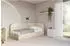 ALTDECOR ELRY Jugendbett mit Bettkasten und Lattenrost, Cord, beige, 80x200cm (800001941606)