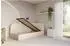 ALTDECOR ELRY Jugendbett mit Bettkasten und Lattenrost, Cord, beige, 80x200cm (800001941606)