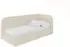 ALTDECOR ELRY Jugendbett mit Bettkasten und Lattenrost, Cord, beige, 80x200cm (800001941606)
