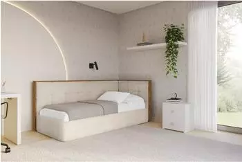 ALTDECOR SOVY Jugendbett mit Bettkasten, 90x200cm, beige (800001942351)