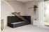 ALTDECOR MULY Jugendbett mit Bettkasten, 100x200cm, schwarz (800001941928)
