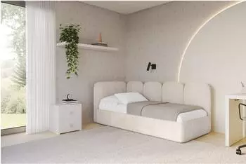 ALTDECOR Vely Jugendbett mit Bettkasten, beige, 100x200cm (800001942515)