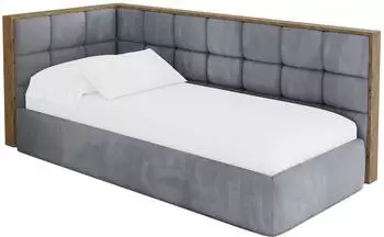 ALTDECOR SOVY Jugendbett mit Bettkasten 100x200cm, grau (800001942652)