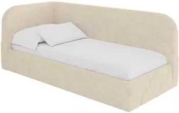 ALTDECOR ELRY Jugendbett mit Bettkasten und Lattenrost, 100x200cm, beige (800001941463)