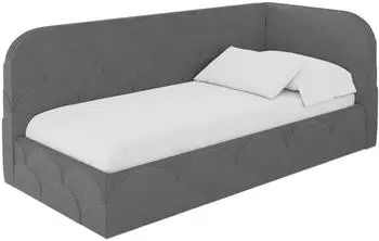 ALTDECOR ELRY Jugendbett mit Bettkasten, 80x200cm, dunkelgrau (800001941623)