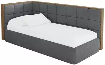 ALTDECOR SOVY Jugendbett mit Bettkasten 100x200cm, dunkelgrau (800001942637)