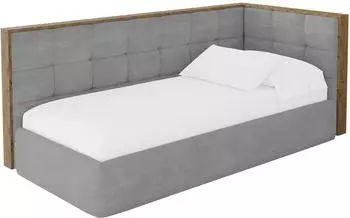 ALTDECOR SOVY Jugendbett mit Bettkasten und Matratze, 80x200cm, grau (800001942349)
