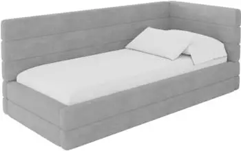 ALTDECOR BEMY Jugendbett mit Bettkasten, 100x200cm, grau (800001941499)