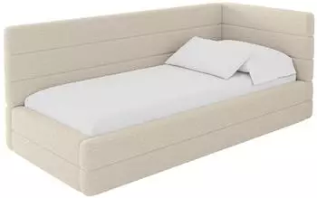 ALTDECOR BEMY Jugendbett mit Bettkasten, 100x200cm, dunkelbeige (800001942149)