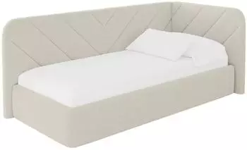 ALTDECOR FIKY Jugendbett mit Bettkasten, 90x200cm, beige (800001942135)