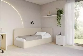 ALTDECOR Elsy Jugendbett mit Bettkasten 90x200, dunkelbeige (800001941126)