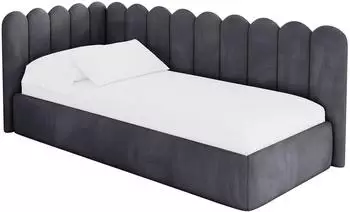 ALTDECOR Arty Jugendbett mit Bettkasten, 100x200cm, dunkelgrau (800001941205)