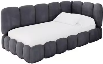 ALTDECOR AVRY Jugendbett mit Bettkasten, 80x200cm, dunkelgrau (800001941732)