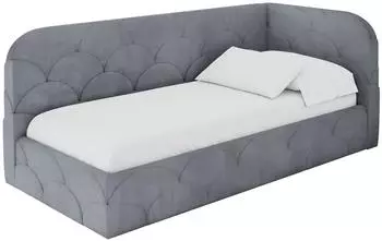 ALTDECOR ELRY Jugendbett mit Bettkasten und Matratze, 90x200cm, grau (800001941791)