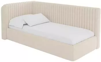 ALTDECOR AURY Jugendbett mit Bettkasten und Lattenrost, 90x200cm, beige (800001941690)
