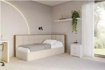 ALTDECOR SOVY Jugendbett mit Bettkasten 80x200cm, dunkelbeige (800001939470)