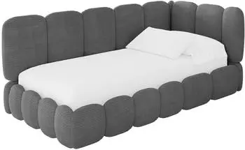 ALTDECOR AVRY Jugendbett mit Bettkasten, 80x200cm, dunkelgrau (800001941737)