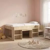 vidaXL Kinderbettgestell mit Stauraum Sonoma-Eiche 80 x 200 cm