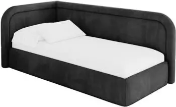 ALTDECOR JOVY Jugendbett mit Bettkasten, Polsterbett 80x200cm, schwarz (800001942518)