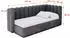 ALTDECOR HUGY Jugendbett mit Bettkasten und Lattenrost, 80x200cm, dunkelgrau