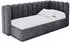 ALTDECOR HUGY Jugendbett mit Bettkasten und Lattenrost, 80x200cm, dunkelgrau