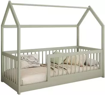 Mirjan24 Kinderbett Greta 80 olivgr&uuml;n, Holz, 80x180cm (800001999500)