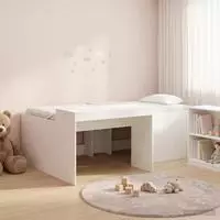 vidaXL Hochbett mit Schreibtisch f&uuml;r Kinder Wei&szlig; 80 x 200 cm