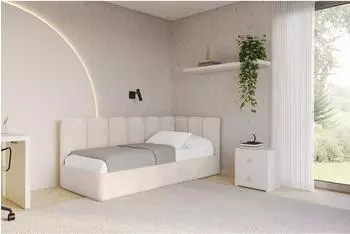 ALTDECOR DEXY Jugendbett mit Bettkasten, 80x200cm, beige (800001938999)
